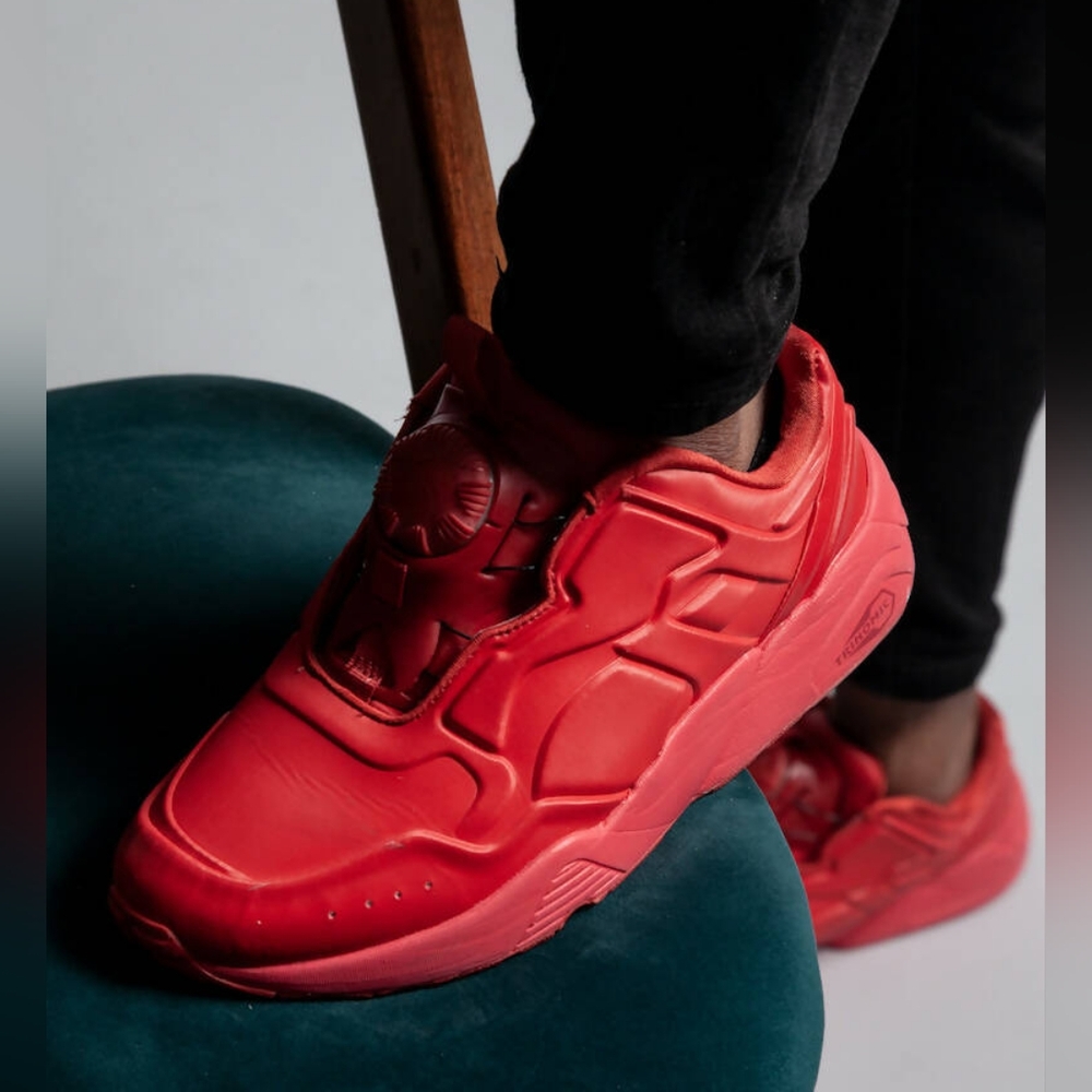 Puma Trinomic Disc 89' High Risk Red RARE Pair Size 9.5